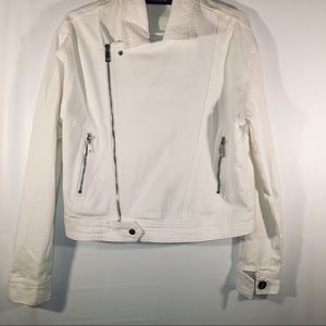 CAARA White Jeans Jacket SZ Large
